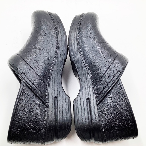 {Dansko} Leather Tooled Pattern Clogs - Picture 4 of 8